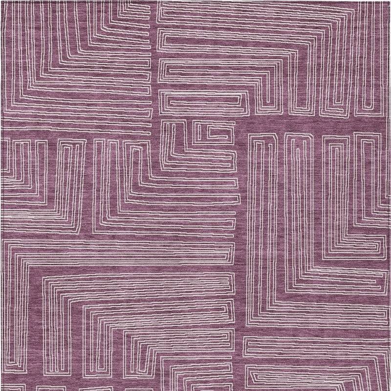 HomeRoots Geometric Transitional Rectangle Outdoor Rug