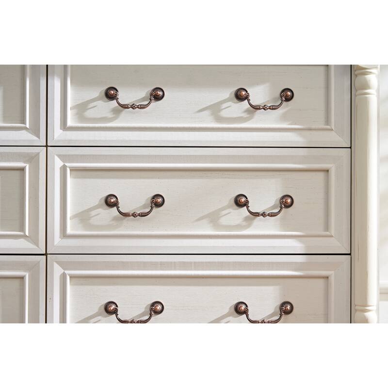 Farmhouse Style 6 Drawer Dresser Chest