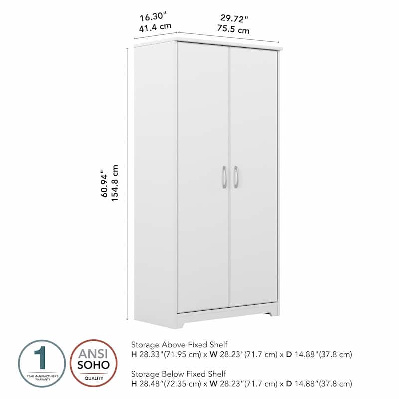 Cabot Tall Storage Cabinet with Doors by Bush Furniture