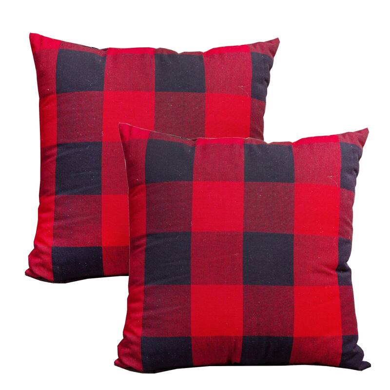 Fabstyles Buffalo Check 2 Piece Cotton Cushion Set