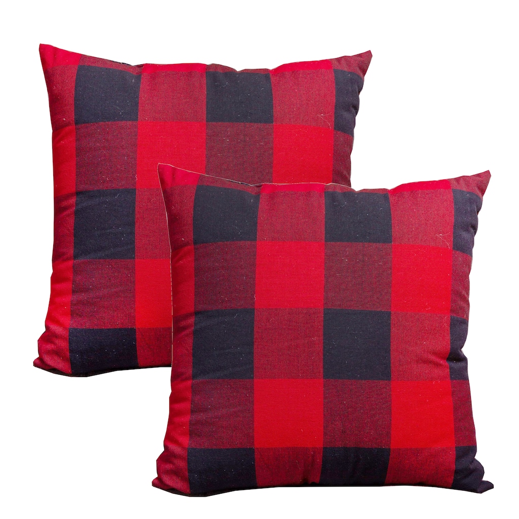 Fabstyles Buffalo Check 2 Piece Cotton Cushion Set