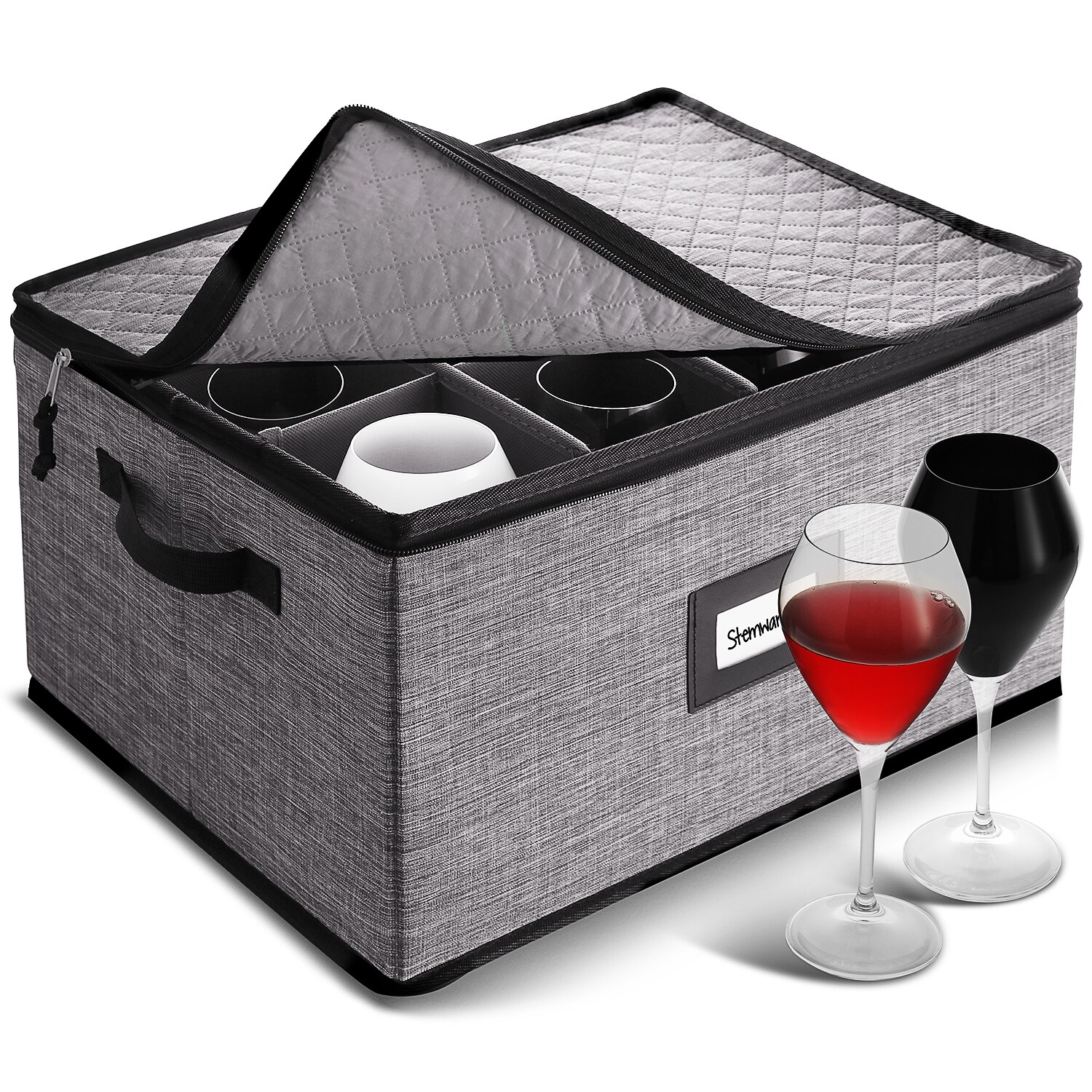 Crystal stemware storage 2025 boxes