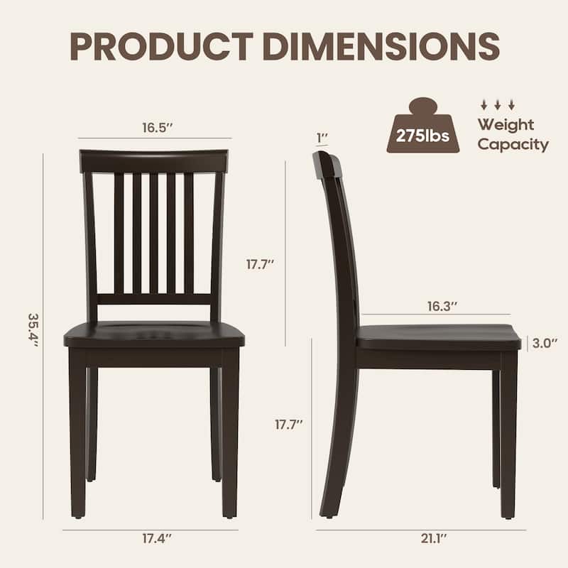 RENEWLINE Set of 2 Spindle High-Back Dining Chairs， Elegant and Comfortable Seating for Dining Rooms