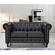 preview thumbnail 11 of 18, Brooks Classic Chesterfield 3-Piece Living Room Set-Chair Loveseat & Sofa