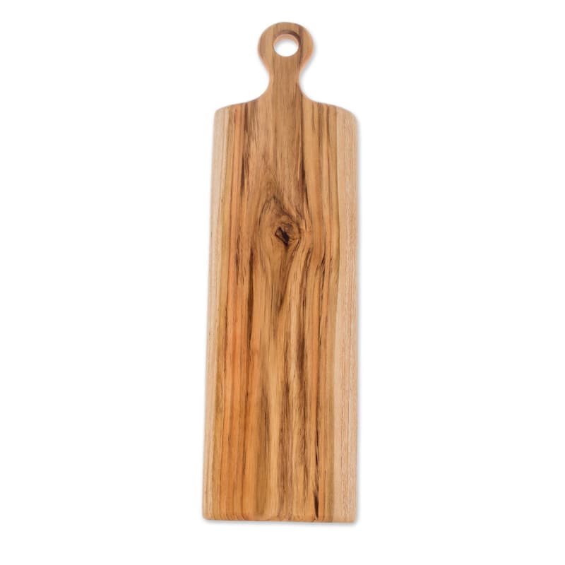 Novica Handmade Morning Baguette Teak Wood Cutting Board (20 Inch)
