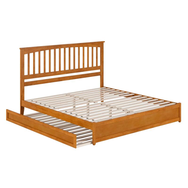 Everett Platform Bed with Panel Footboard and Twin XL Trundle