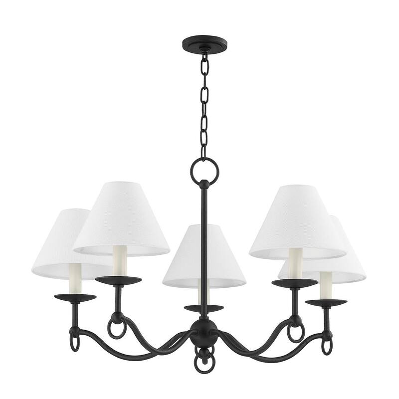 Troy Lighting Massi 5 Light Chandelier Forged Iron