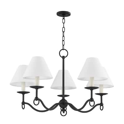Troy Lighting Massi 5 Light Chandelier Forged Iron