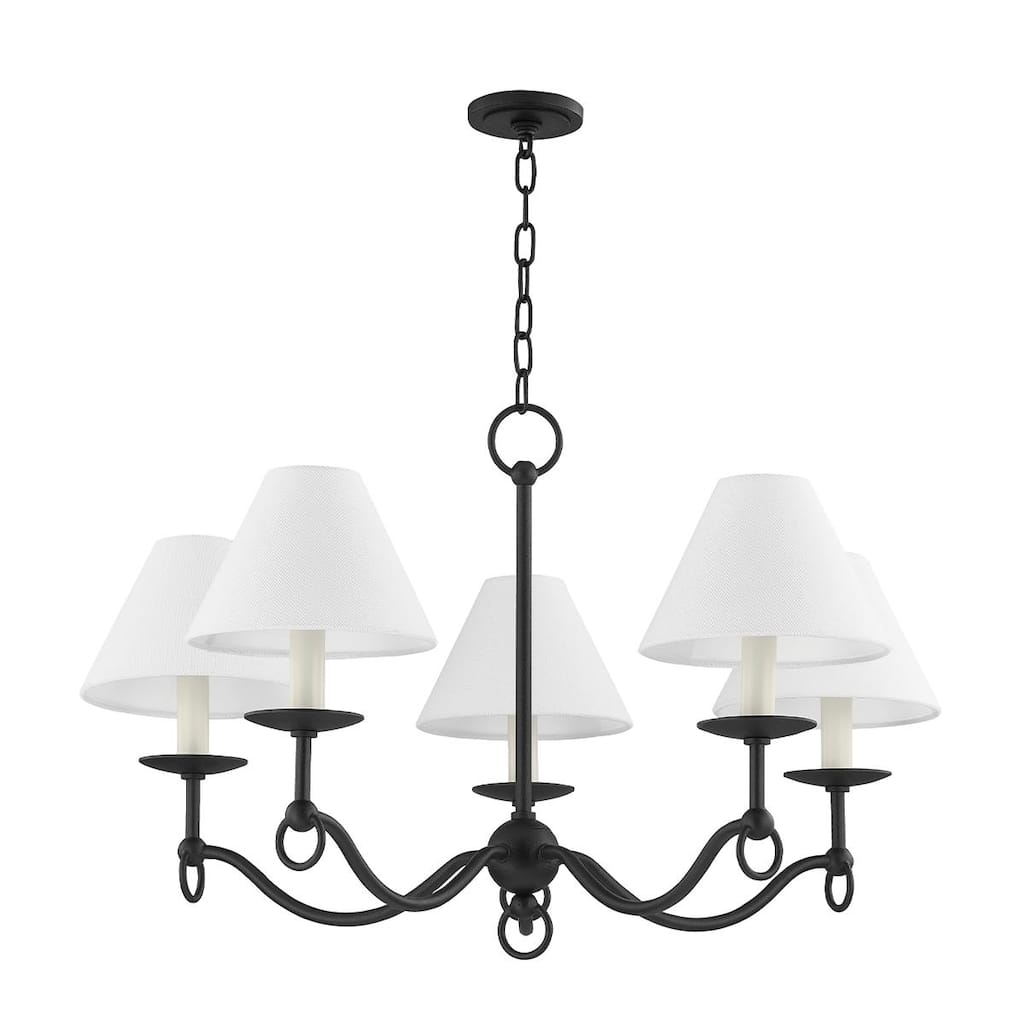 Troy Lighting Massi 5 Light Chandelier Forged Iron