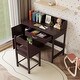preview thumbnail 4 of 7, Gymax Kids Study Desk & Chair Set w/Chair 2 Storage Cabinets Drawer 4