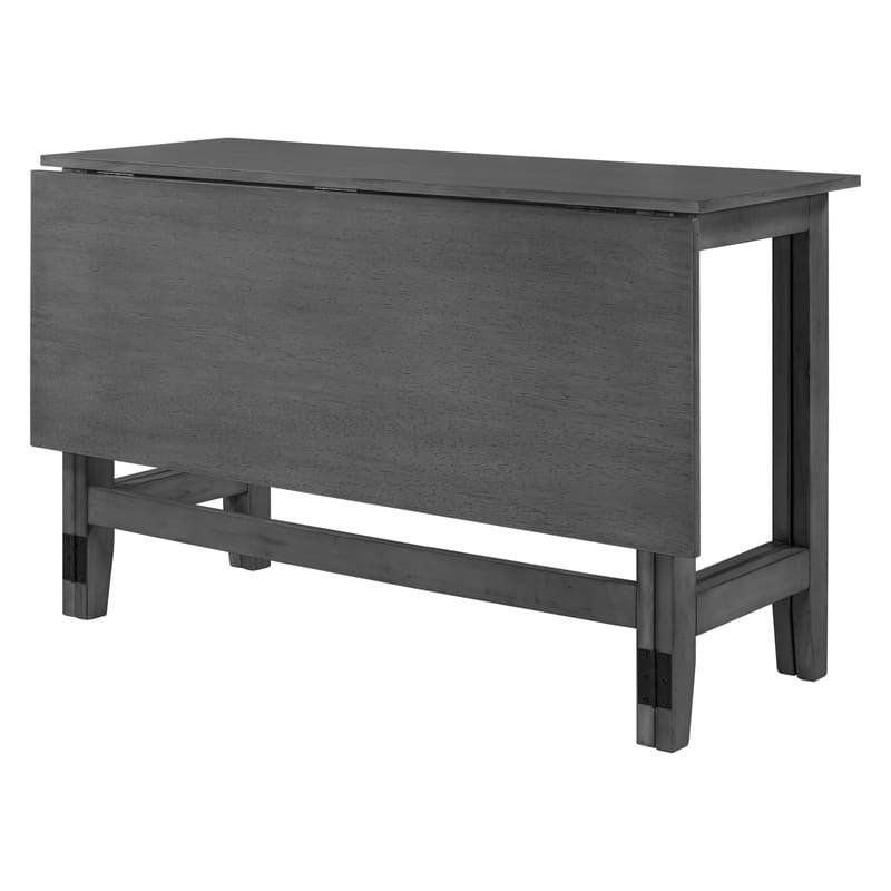 Rustic Drop-Leaf Dining Table – Space-Saving Farmhouse Design with Extendable Wood Top‌ - 47.00in. W X36.00in.DX30.00in. H
