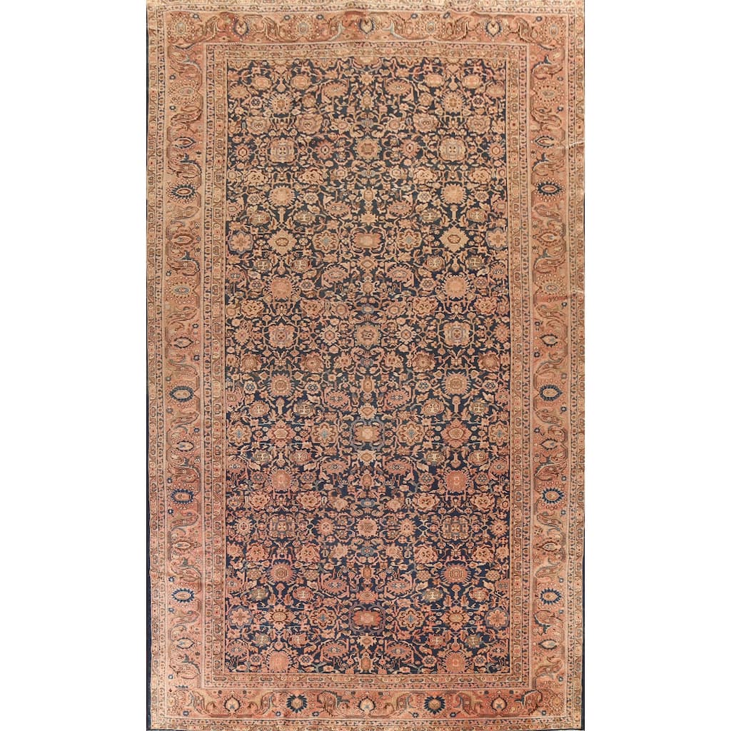 Pre-1900 Antique Malayer Persian Area Rug Handmade Large Wool Carpet - 10'4" x 16'9"