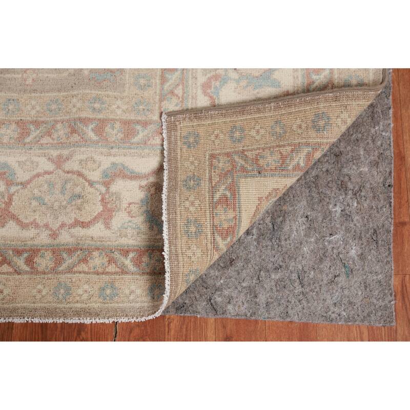 Hand Knotted Oriental 100% Wool Carpet Transitional Floral Beige & Ivories Oushak Area Rug - 9' 9'' X 8' 0''