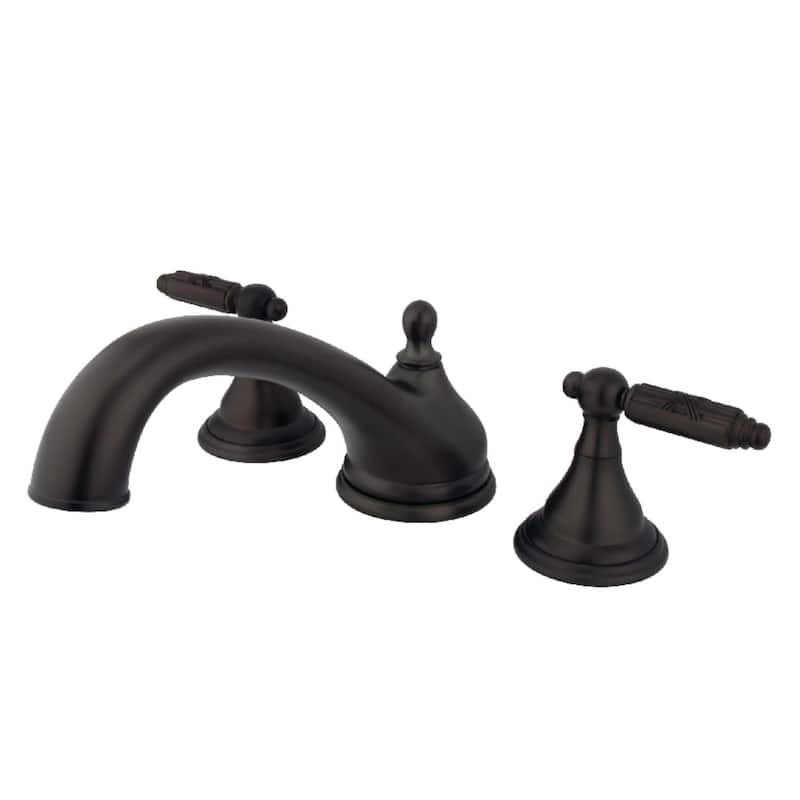 Kingston Brass Georgian Deck Mounted Roman Tub Filler with Lever