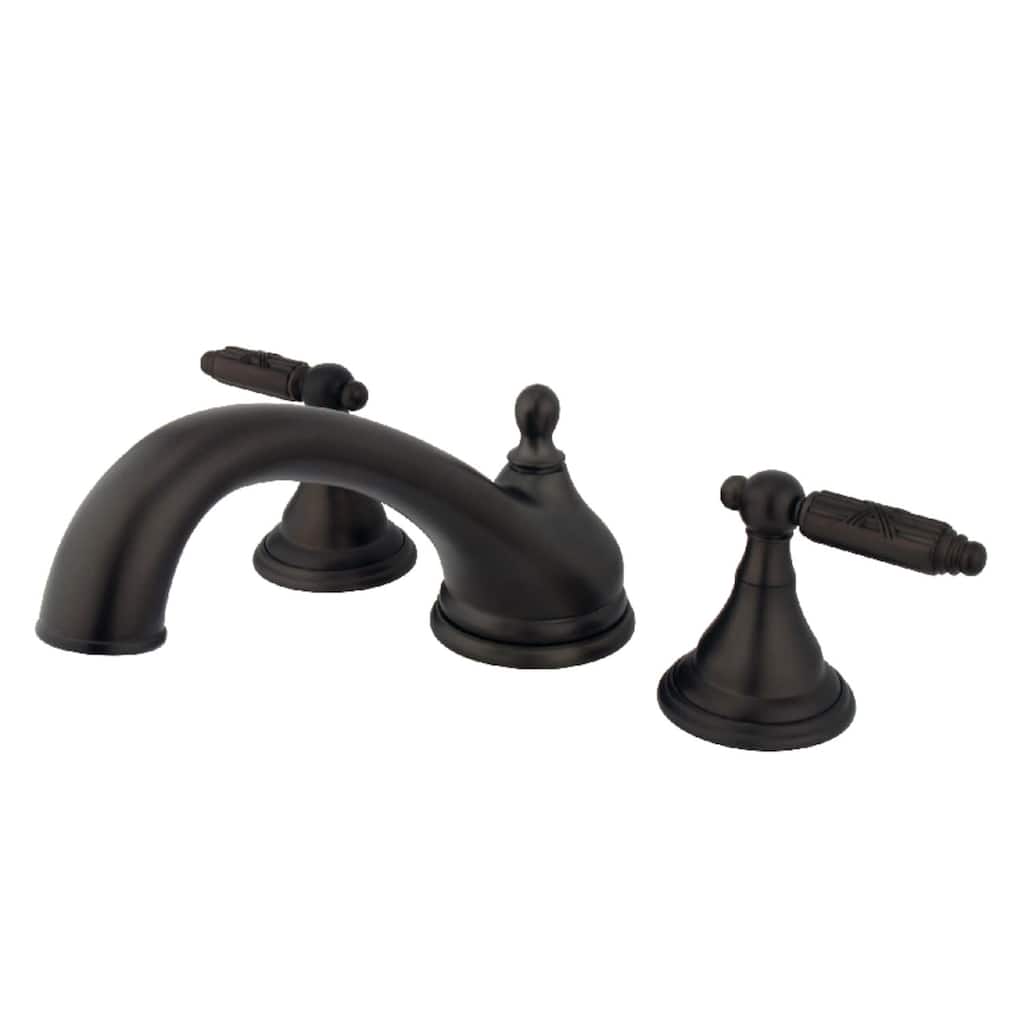 Kingston Brass Georgian Deck Mounted Roman Tub Filler with Lever