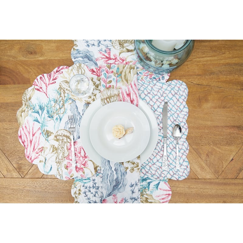 Delphina Reef Cotton Placemat Machine Washable Set of 6