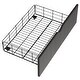 preview thumbnail 12 of 10, Black Full XL over Twin Metal Triple Bunk Bed with Drawers and Shelving