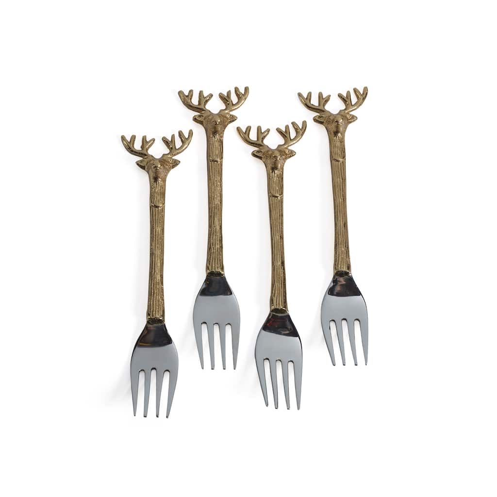 Peura Stag's Head Hors d 'Oeuvre Forks, Set of 4