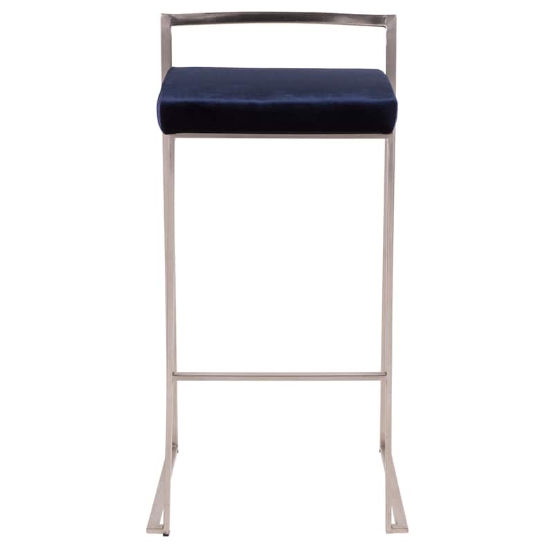 Silver Orchid Forrest Stainless Steel Stackable Fully Welded Bar Stool (Set of 3)