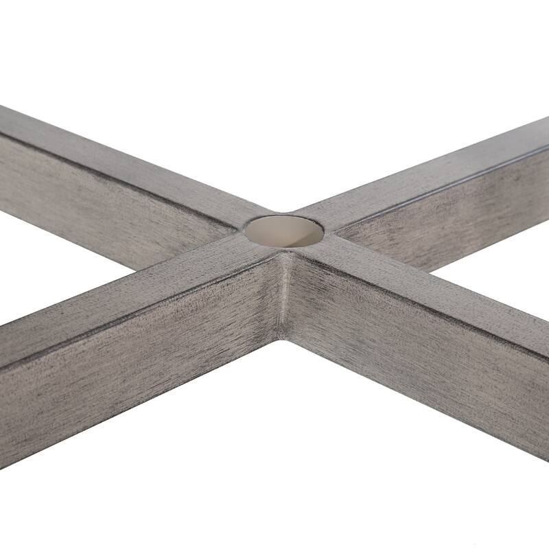 Outdoor Patio Aluminum Round Dining Table - Perfect for 6 Person