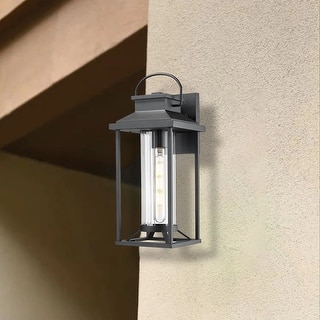 Modern Outdoor Porch Light, Black Wall Sconce Lantern, Waterproof & Rust-Resistant (1 Pack)