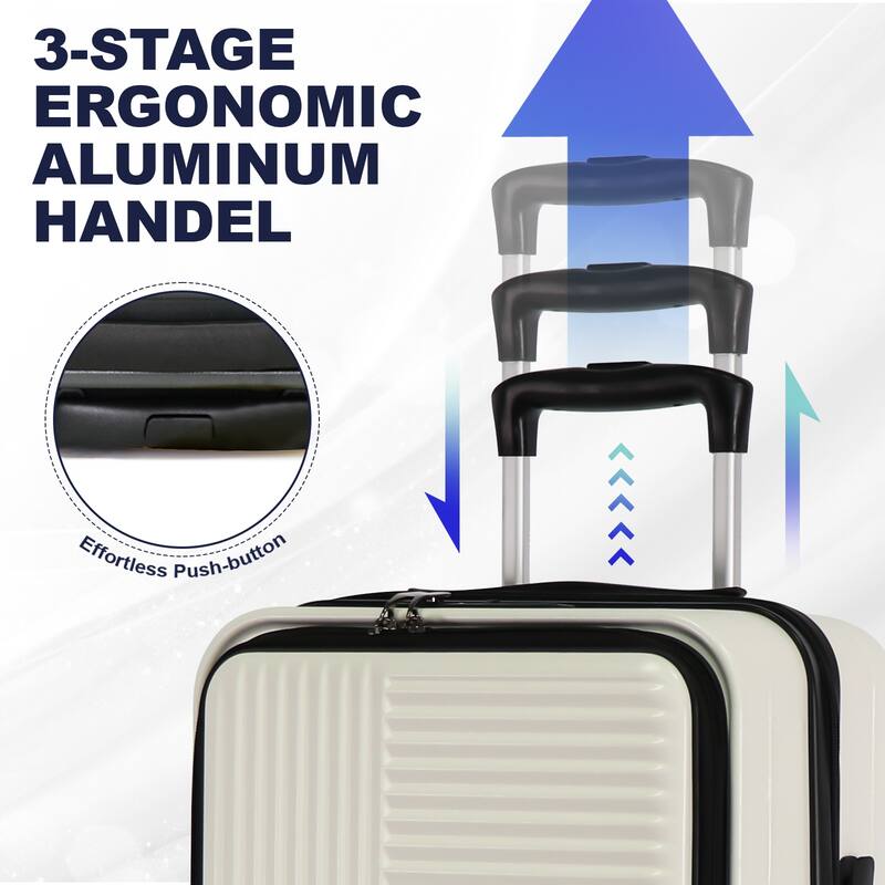 Luggage,with front opening,TSA approved lock,hardshell suitcase