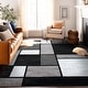 preview thumbnail 91 of 135, World Rug Gallery Contemporary Modern Boxed Color Block Area Rug