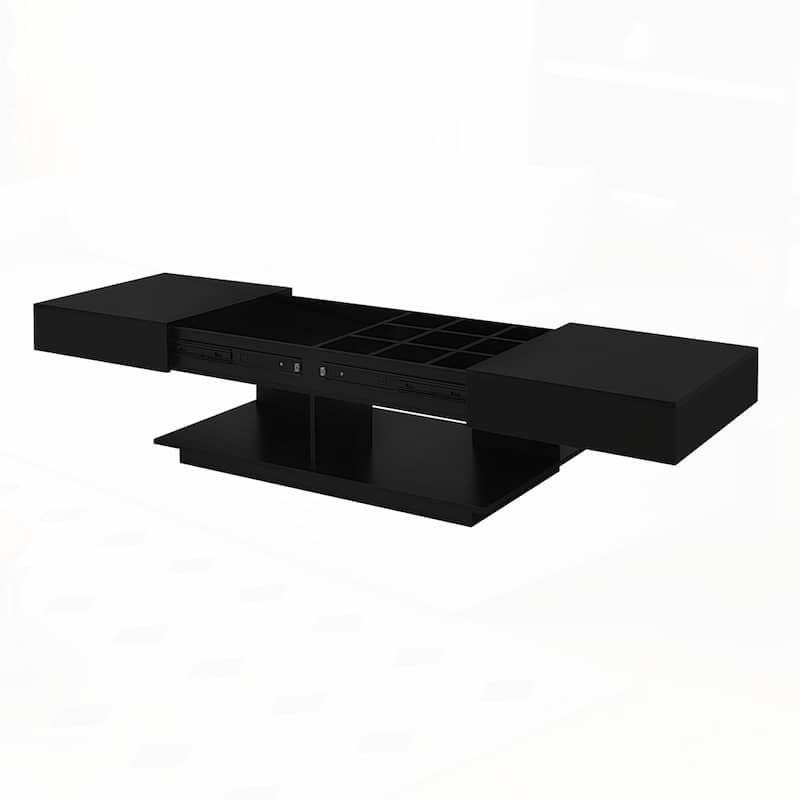 Extendable Coffee Table with Multiple Storage Compartments