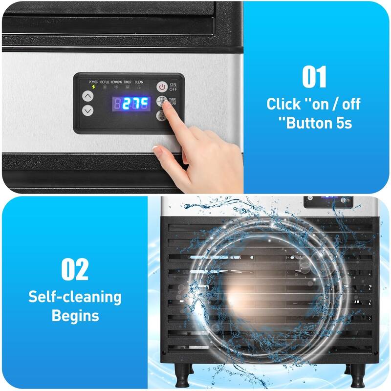 Commercial Ice Maker Machine, 130Lbs/24H