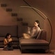 preview thumbnail 5 of 6, 70 inch RGBCW Modern Arc Floor Lamp with Remote - 70 inch