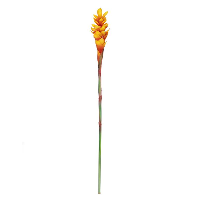 Set of 3 Real Touch Orange Artificial Ginger Flower Stem Tropical Spray 31in - 31" L x 3" W x 3" DP