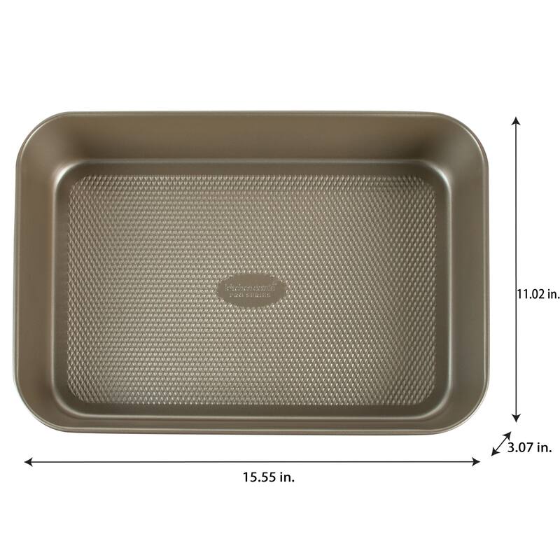 Kitchen Details Pro Series Deep Roasting Pan with Diamond Base - 15.6" x 11" x 2.8"