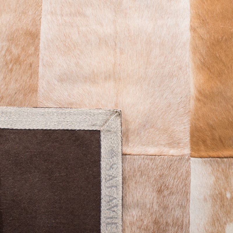 SAFAVIEH Handmade Studio Leather Burgi Modern Leather Rug