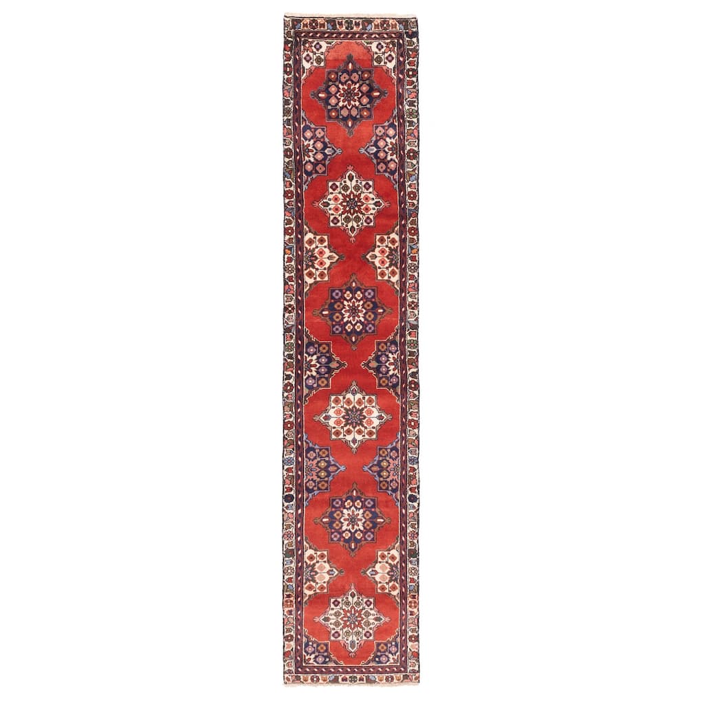 ECARPETGALLERY Hand-knotted Anadol Red Wool Rug - 1'8 x 9'2