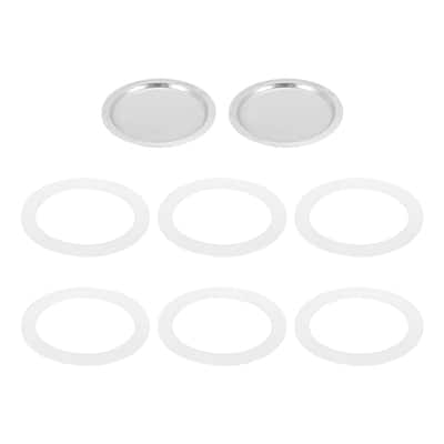 Aluminium Filter Replacement 64x54x3mm for 6-Cup Use Mocha Coffee Maker Pot - Silver