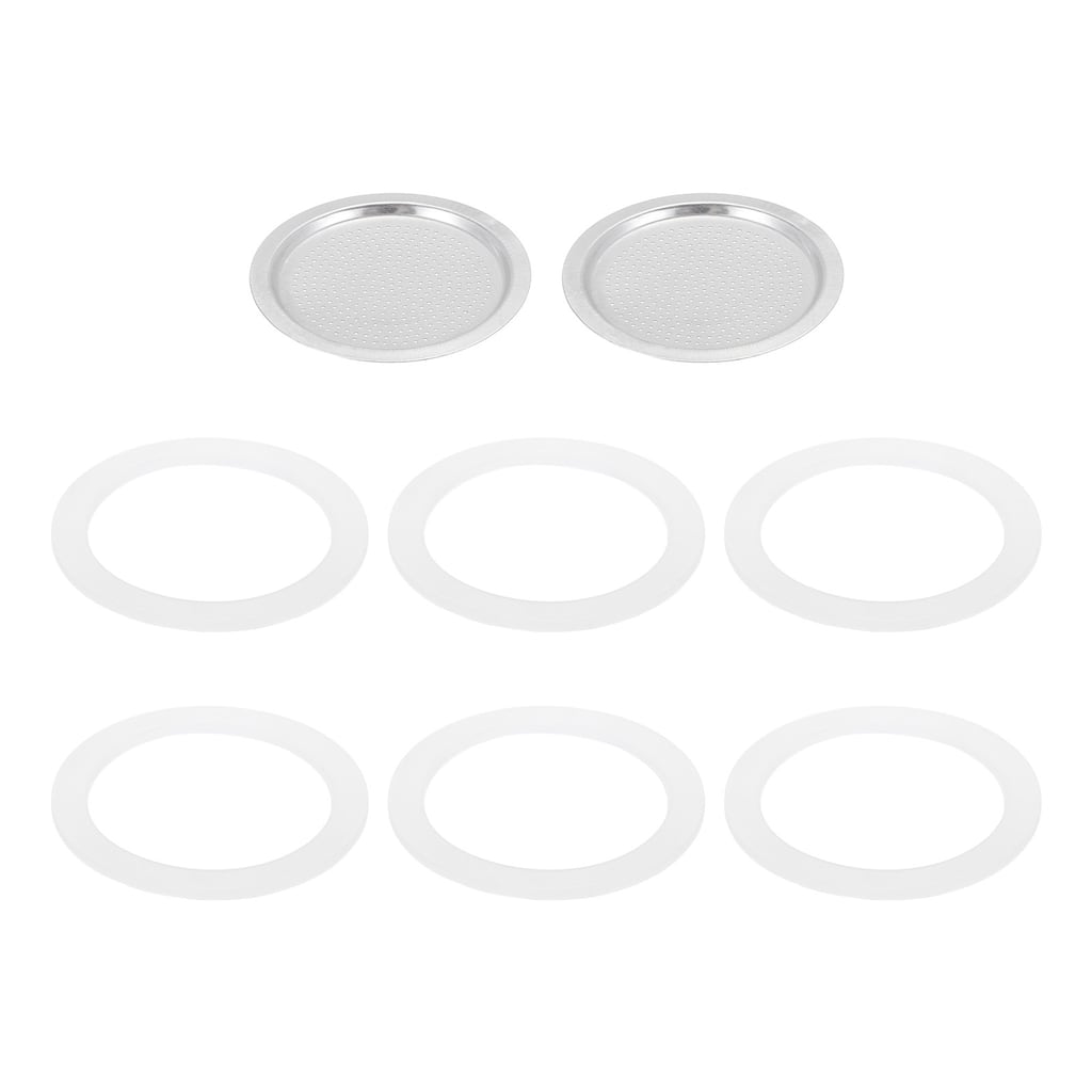 Aluminium Filter Replacement 64x54x3mm for 6-Cup Use Mocha Coffee Maker Pot - Silver