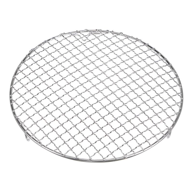 Round Cooking Rack 10-inch Stainless Steel Cross Wire Barbecue Grill with Legs