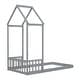 preview thumbnail 22 of 20, Twin Size House,Styled Roof Headboard Floor Bed with Semi-Fence Safety Rails and Sturdy Construction
