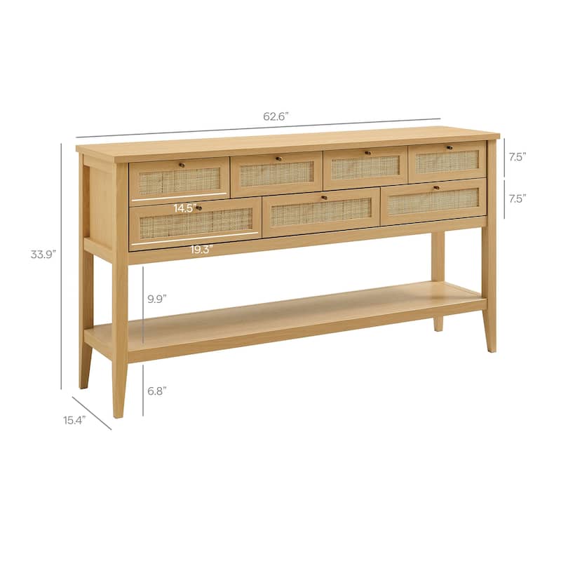 Soma 62 Inch Rattan Console Table