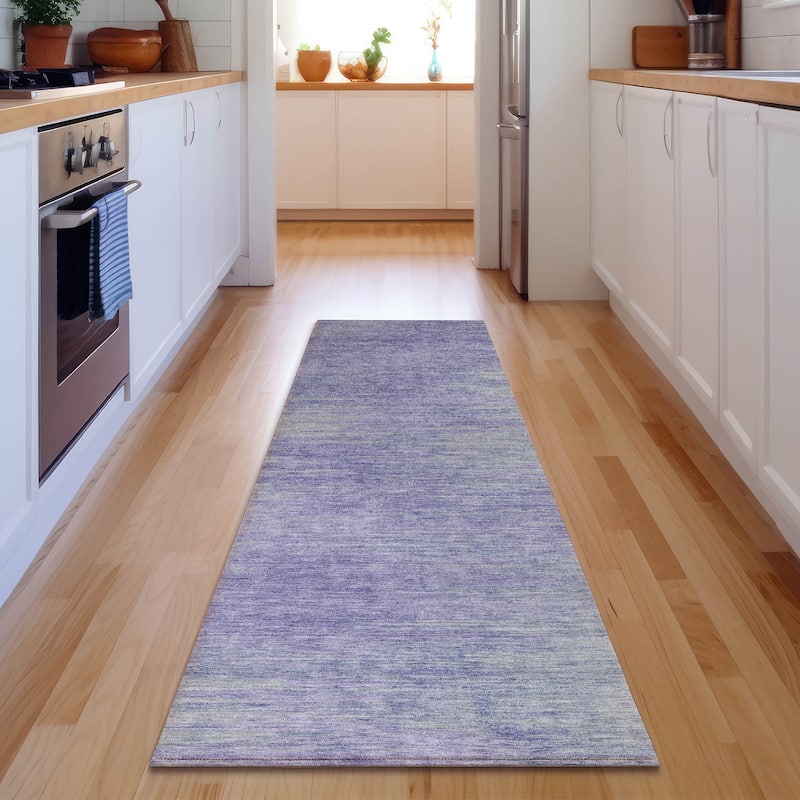 Premium Washable Super Soft Solid Ombre Mayfield Rug - Plum - 2' 3" x 7' 6"