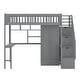 preview thumbnail 41 of 52, Loft Bed with Bookshelf,Drawers,Desk,and Wardrobe