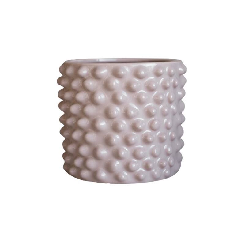Small Ceramic Flower Pot - 8.5" - Pink