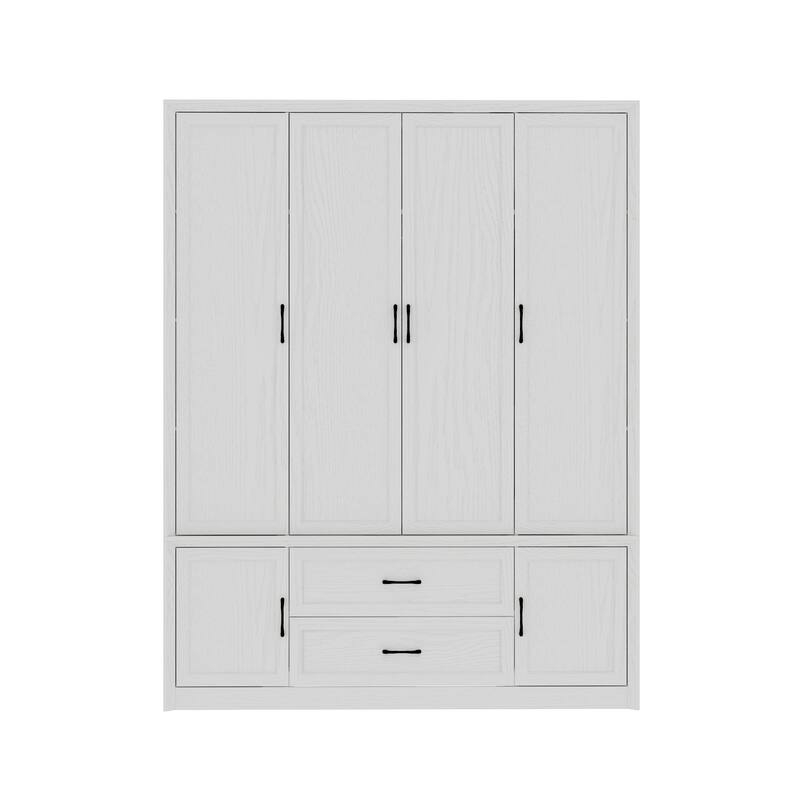 TV Stand for 70" TV Media Console Entertainment Center with Cable Management Hole White/Brown