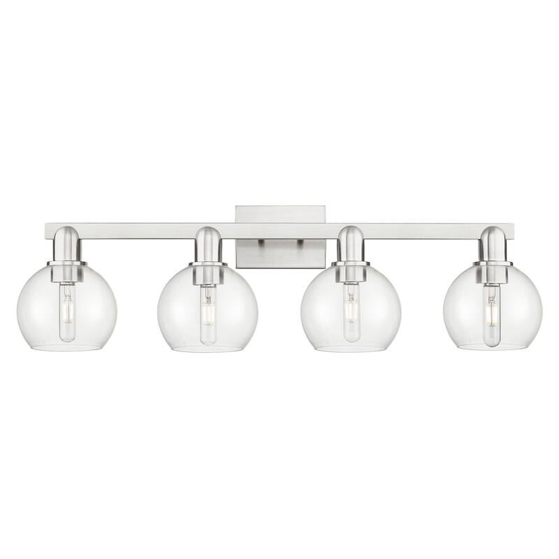 Innovations Lighting Endless Possibilities Arcadia - Athens - 4 Light 33" Bath Vanity Light - Clear/Brushed Satin Nickel