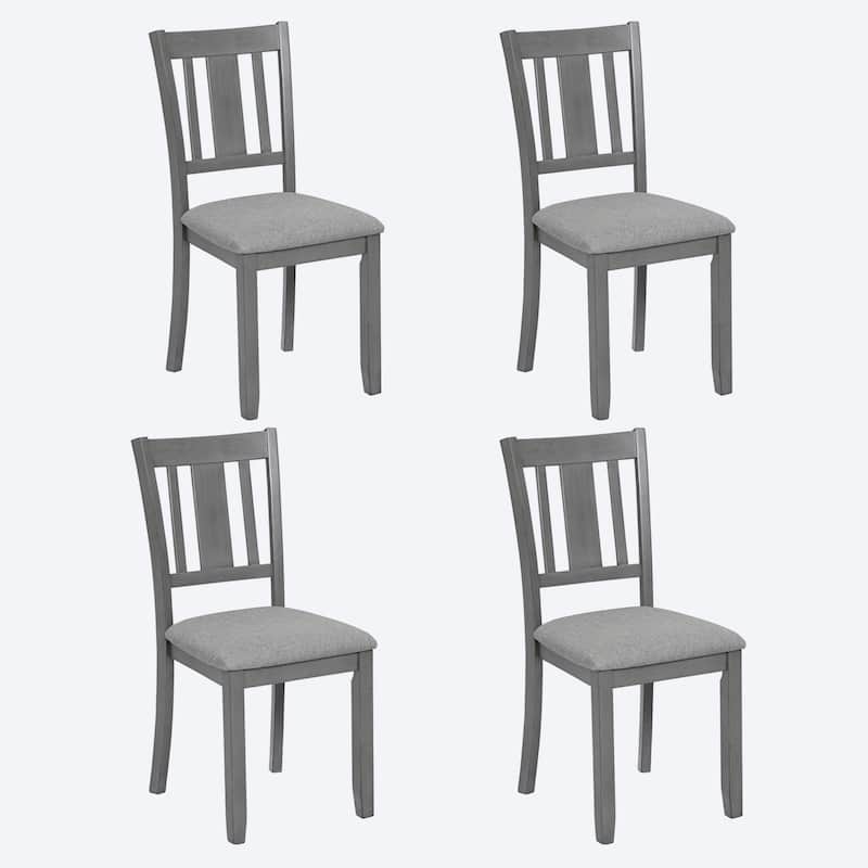 Set of 4 Counter Height Dining Chairs with Padded Seats - Gray