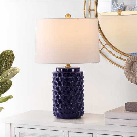 SAFAVIEH Lighting 22.5-inch Weldon Ceramic Table Lamp - 15" x 15" x 22.5"