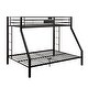 preview thumbnail 4 of 6, Metal Twin XL over Queen Bunk Bed with Built-in Ladder