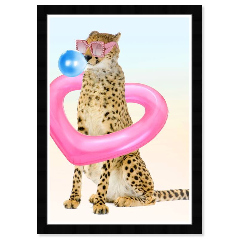 Wynwood Studio Prints Animals Cheetah Bright Fun Pink and Bohemian & Eclectic Wall Art Canvas Print