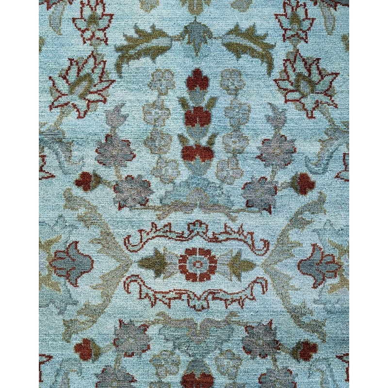 Overdyed, One-of-a-Kind Hand-Knotted Area Rug - Gray - 4' 2" x 6' 3"