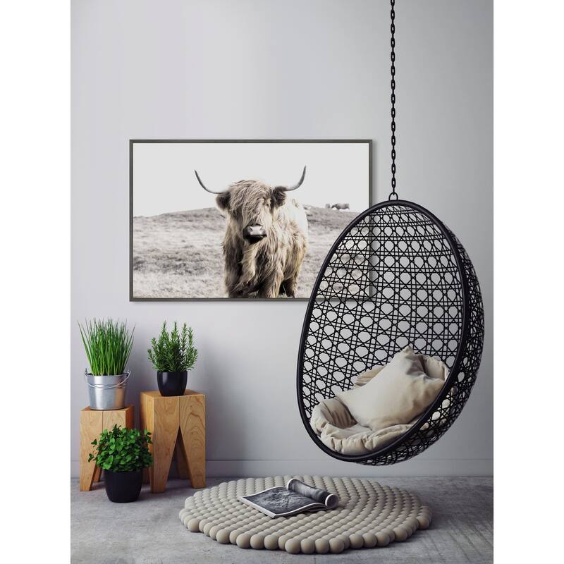 Middle of Nowhere Floater Framed Print on Canvas